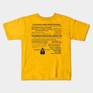 Scream Kings Taglines Kids T-Shirt